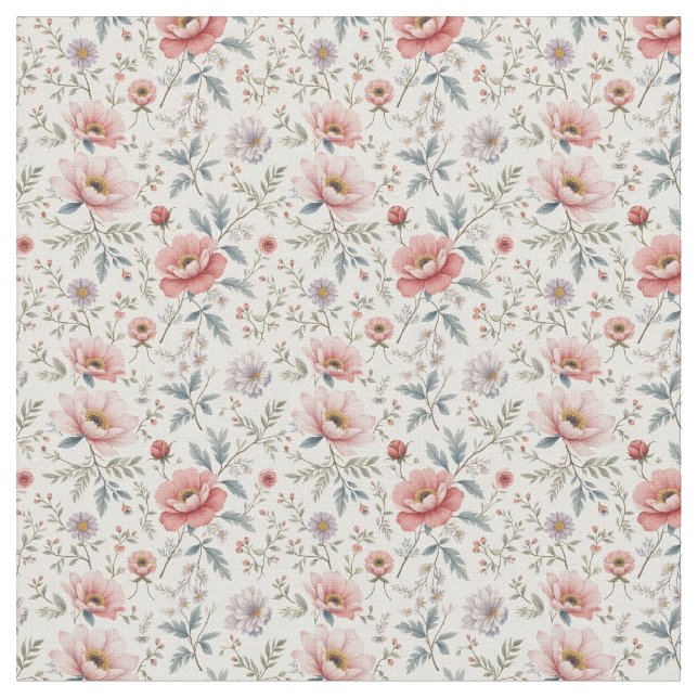 Schöne rosa und weiße Blume Stoff (Nahaufnahme)
