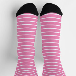 Schöne, rosa und weiße Streifen Trendy bunt Socken
