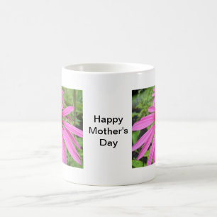schöne rosa violette Blumen Tasse