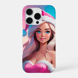Schöne rosa Weihnachtsgirl 01 iPhone 16 Pro Hülle