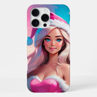 Schöne rosa Weihnachtsgirl 01 iPhone 16 Pro Max Hülle