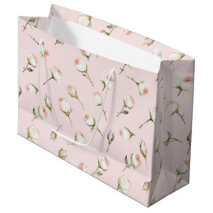 Schöne rosa weiße Rosen Blumen Brautdusche Große Geschenktüte