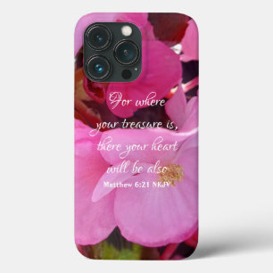 Schöne rosafarbene Blume Ihr Bibelverse Case-Mate iPhone Hülle