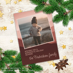 Schöne rosafarbene Korallen-Abstraktion Schöne Grü Feiertagskarte