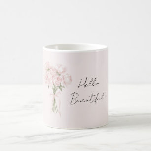 Schöne rosafarbene Rosen Kaffeetasse