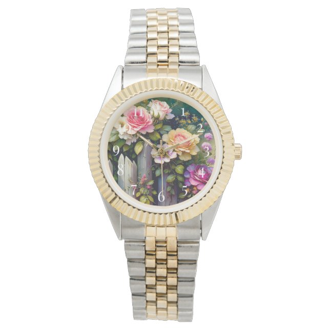 Schöne Rose Armbanduhr (Vorderseite)