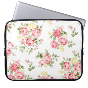 Schöne Rose Blume Muster, kleiner Blumenstrauß Laptopschutzhülle