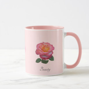 Schöne Rose Blume Tasse