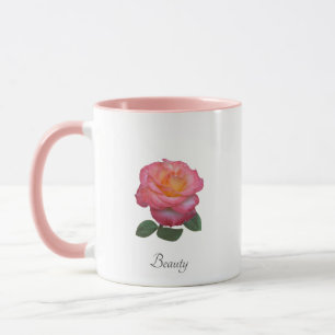 Schöne Rose Blume Tasse