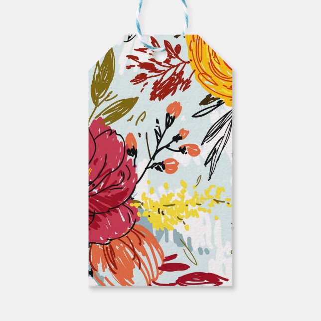 Schöne Rose Geschenkanhänger (Rückseite)