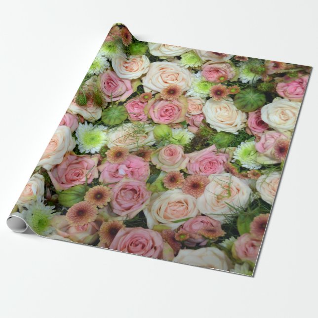 Schöne Rose Geschenkpapier (Ungerollt)