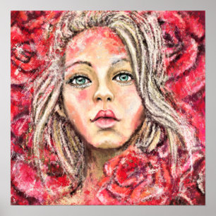 Schöne Rose Girl del Malcantone Poster