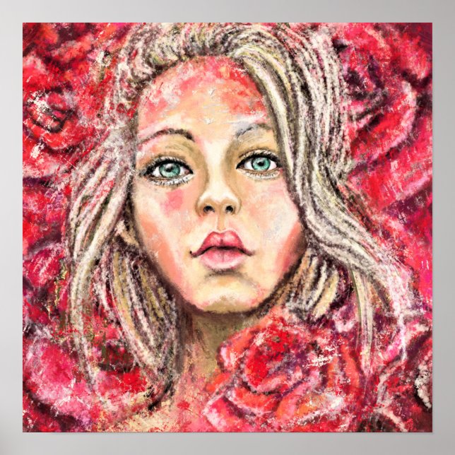 Schöne Rose Girl del Malcantone Poster (Vorne)