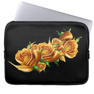 Schöne Rose Gold Blume Laptopschutzhülle