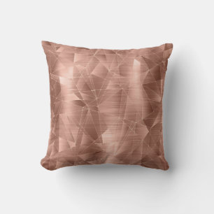 Schöne Rose Gold Geometrie Muster Kissen