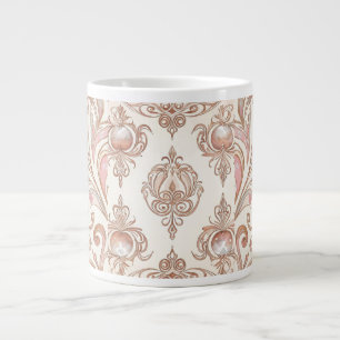 Schöne Rose Gold Mozaik Vintag Jumbo-Tasse
