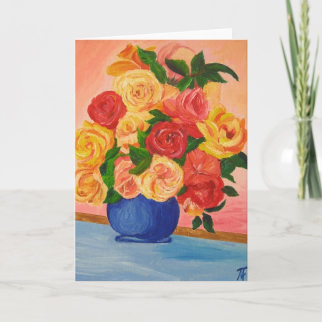 Schöne Rose - Grußkarte Karte (Vorderseite)