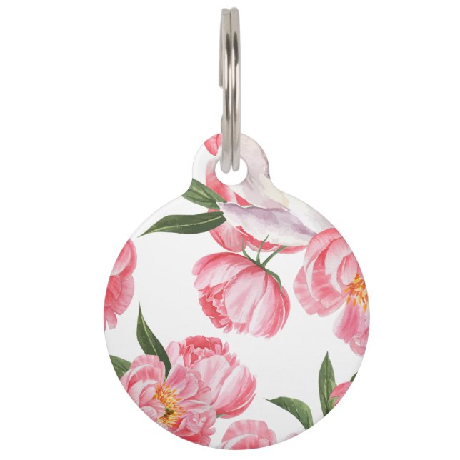 Schöne Rose Haustiermarke (Vorderseite)