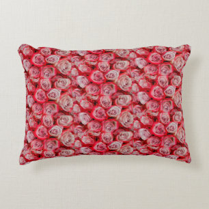 Schöne Rose in rosa und roter Blume Dekokissen