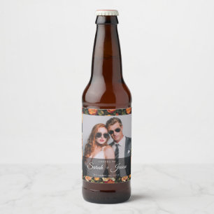 Schöne Rose Minimalistische Brauerei Bierflaschenetikett