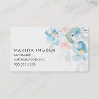 Schöne Rose mit Aquarellblau und Blumen