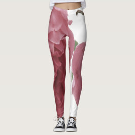 Schöne Rose mit großer Rosa und Regentropfen Leggings