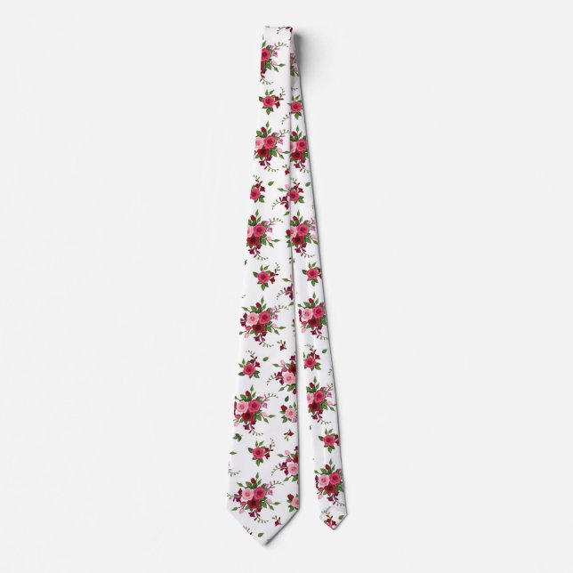 Schöne Rose Neck Tie Krawatte (Vorderseite)