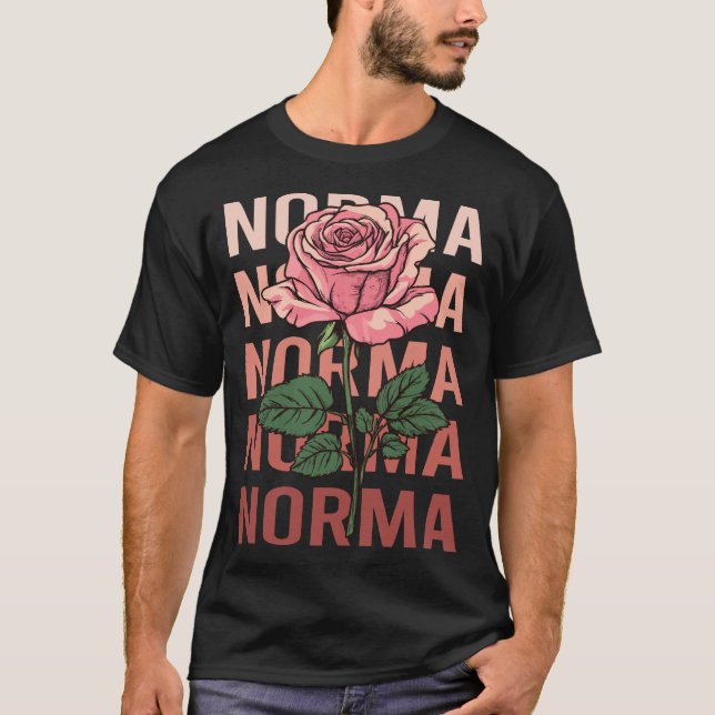 Schöne Rose - Norma Name T-Shirt (Vorderseite)