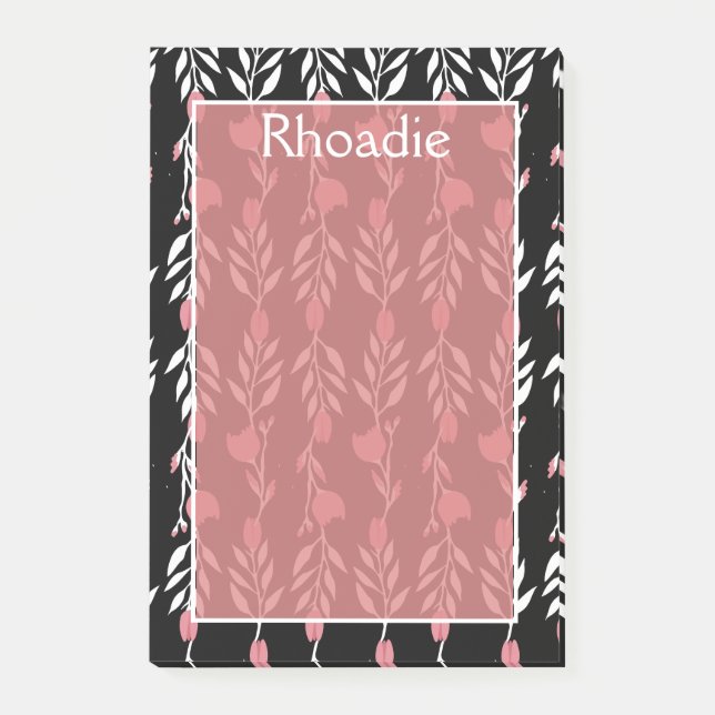 Schöne Rose Post-it Klebezettel (Vorderseite)