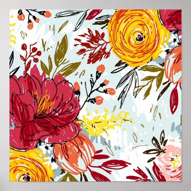 Schöne Rose Poster (Vorne)