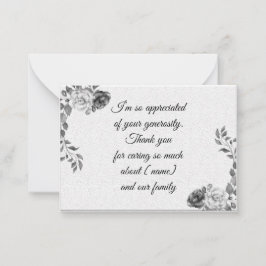 Schöne Rose Rahmen nach der Beerdigung danke Ihnen Mitteilungskarte