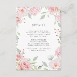 Schöne Rose Rosa Blumenstrauß Details Begleitkarte