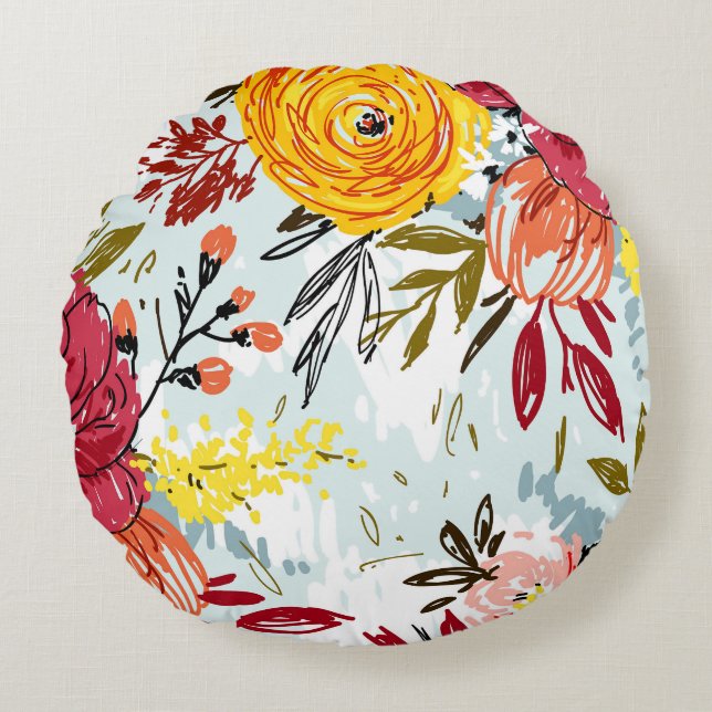 Schöne Rose Rundes Kissen (Vorderseite)