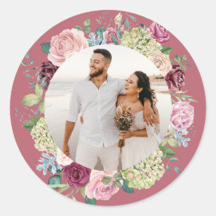 Schöne Rose Spray Wedding Foto Sticker
