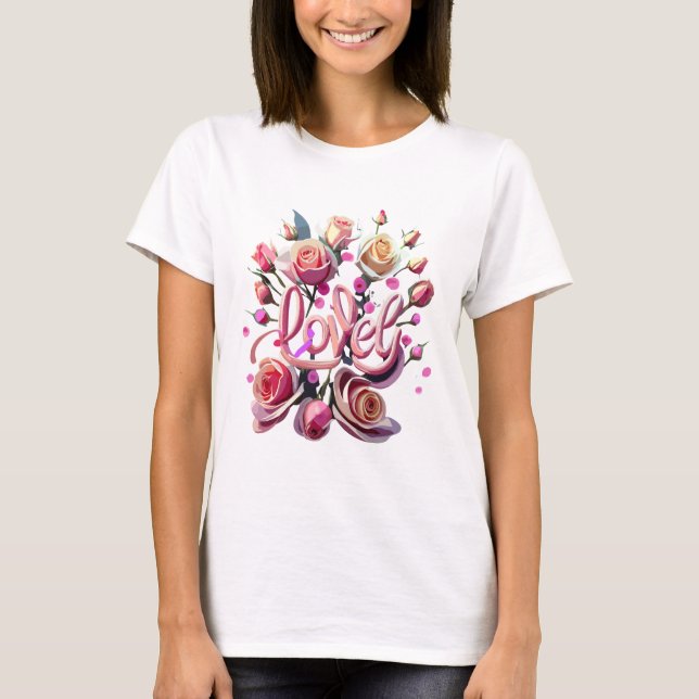 Schöne Rose T-Shirt (Vorderseite)