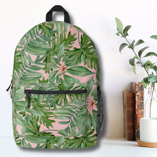 Schöne Rosé-Tropen-Mädchen Bedruckter Rucksack