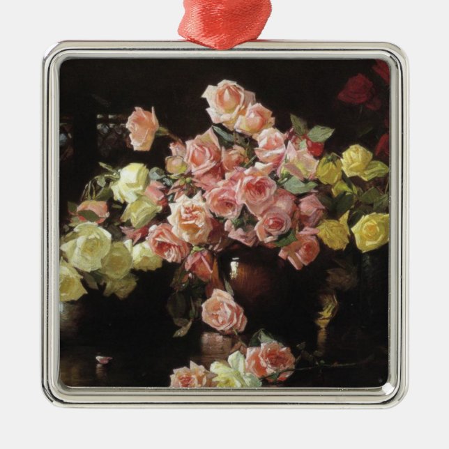 Schöne Rose (von Joseph DeCamp) Ornament Aus Metall (Vorne)