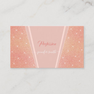 Schöne Roségold Glitter Hellrosa Benutzerdefiniert Visitenkarte