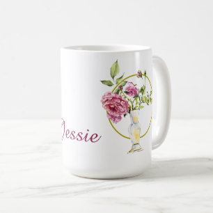 Schöne Rosen und Vase Kaffeetasse