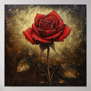 Schöne Rosenblumen-Wandkunst Küsten-Dekor Poster