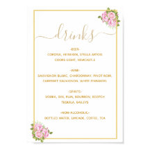 Schöne Roses Drinks Menú