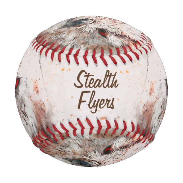 Schöne Rost Akzent Owl Personal Baseball (Rückseite)