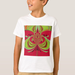Schöne rot-gelbe Gestaltung. Inspirationsvektor co T-Shirt