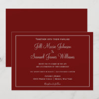 Schöne Rot-Grau-Hochzeit