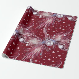 Schöne Rot-Weiß-Perlwrap Geschenkpapier