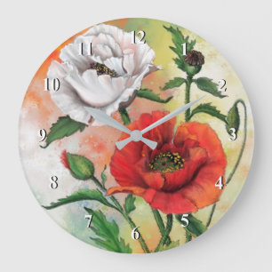 Schöne, rot-weiße Pappsäcke Uhr - Malerei