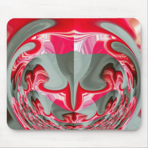 schöne rote Asche graues geometrisches Motiv KUNST Mousepad
