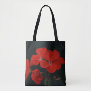 Schöne rote Blumen-Tasche