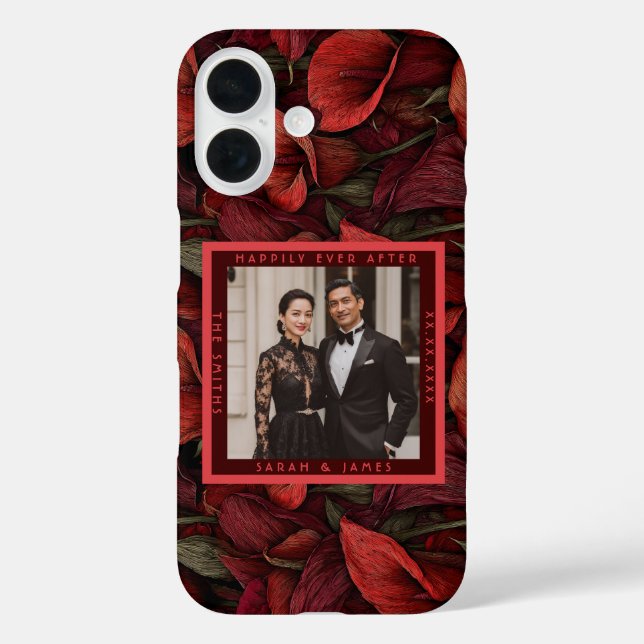 Schöne rote Calla-Lilien rustikale Hochzeit Case-Mate iPhone Hülle (Rückseite)