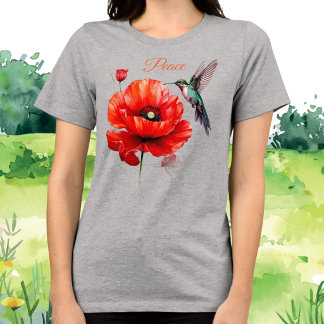 Schöne rote Mohnblume in all ihrer Pracht Tri-Blend Shirt